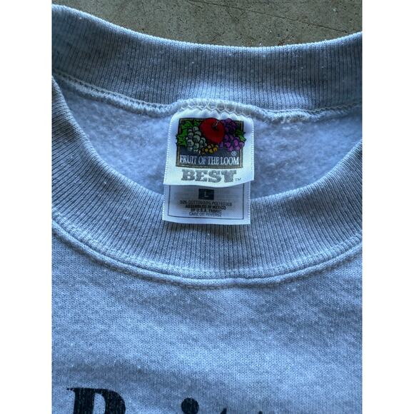 Vintage 90s 'Brittany' Dog Gray Sweatshirt Size Medium - Picture 3 of 7